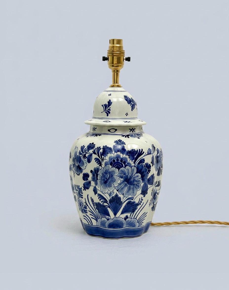 Royal Delft Porcelain Ginger Jar Lamp