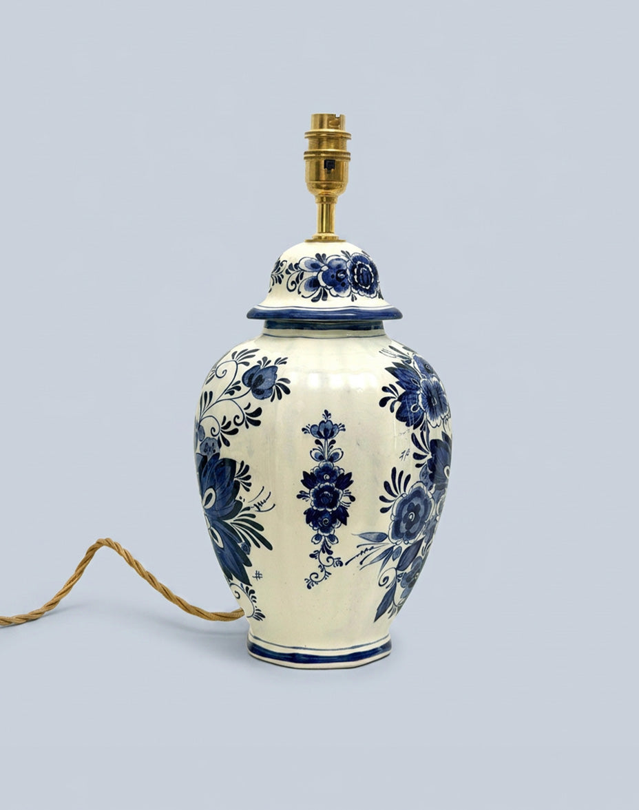Vintage Delft Style Ceramic Lamp
